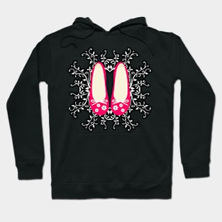 The cutest hot pink ladies pumps with mandala design Hoodie